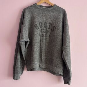 Roots Men's Charcoal Crewneck Sweater Size L